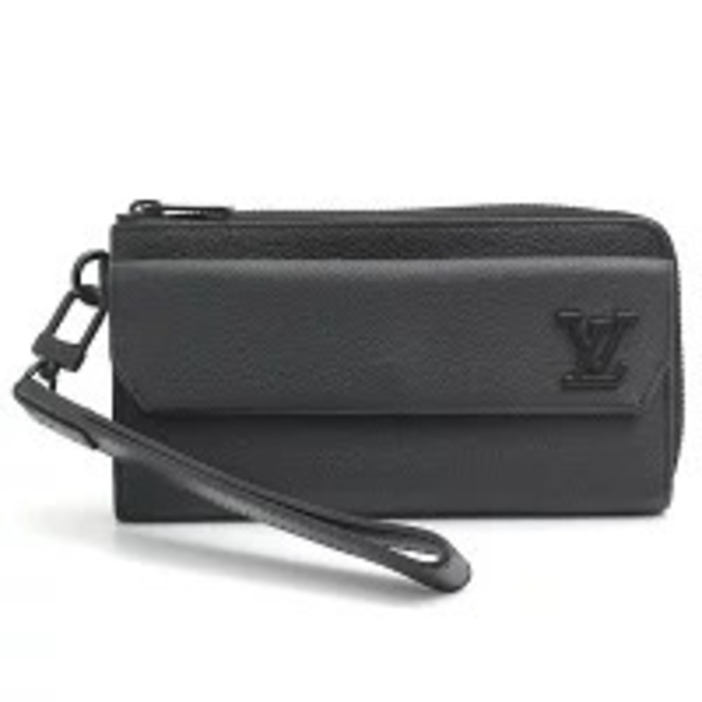 Louis Vuitton Wallet LV Aerogram Zippy Zipper Long Black